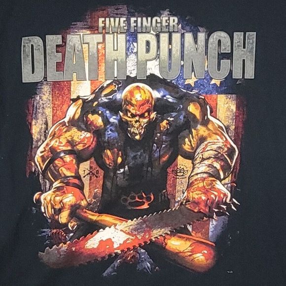 Five Finger Death Punch Men's T-Shirt Large Black FFDP I Got Your Six Band Tee - Picture 10 of 15